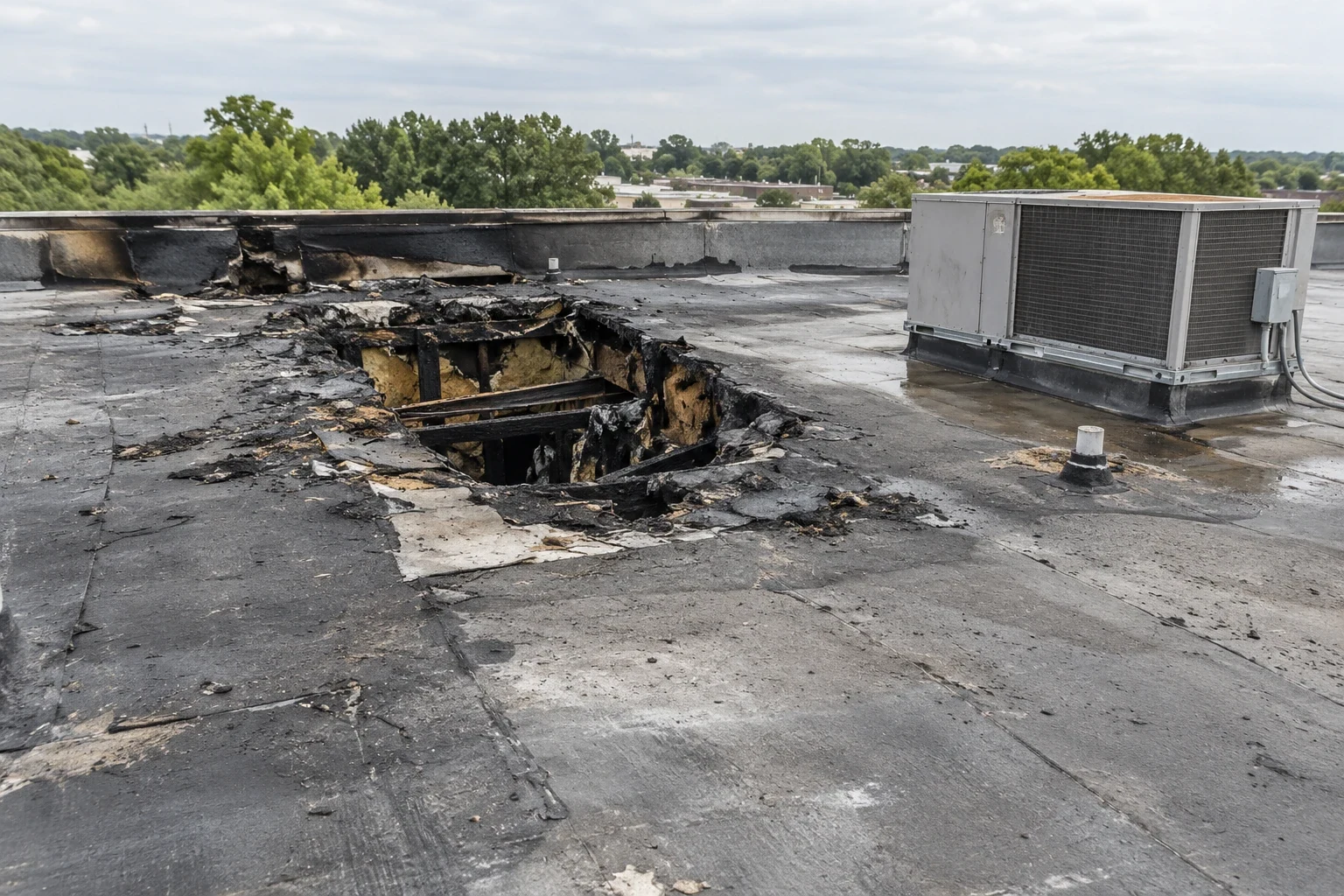 Ponding Water Roof Repair