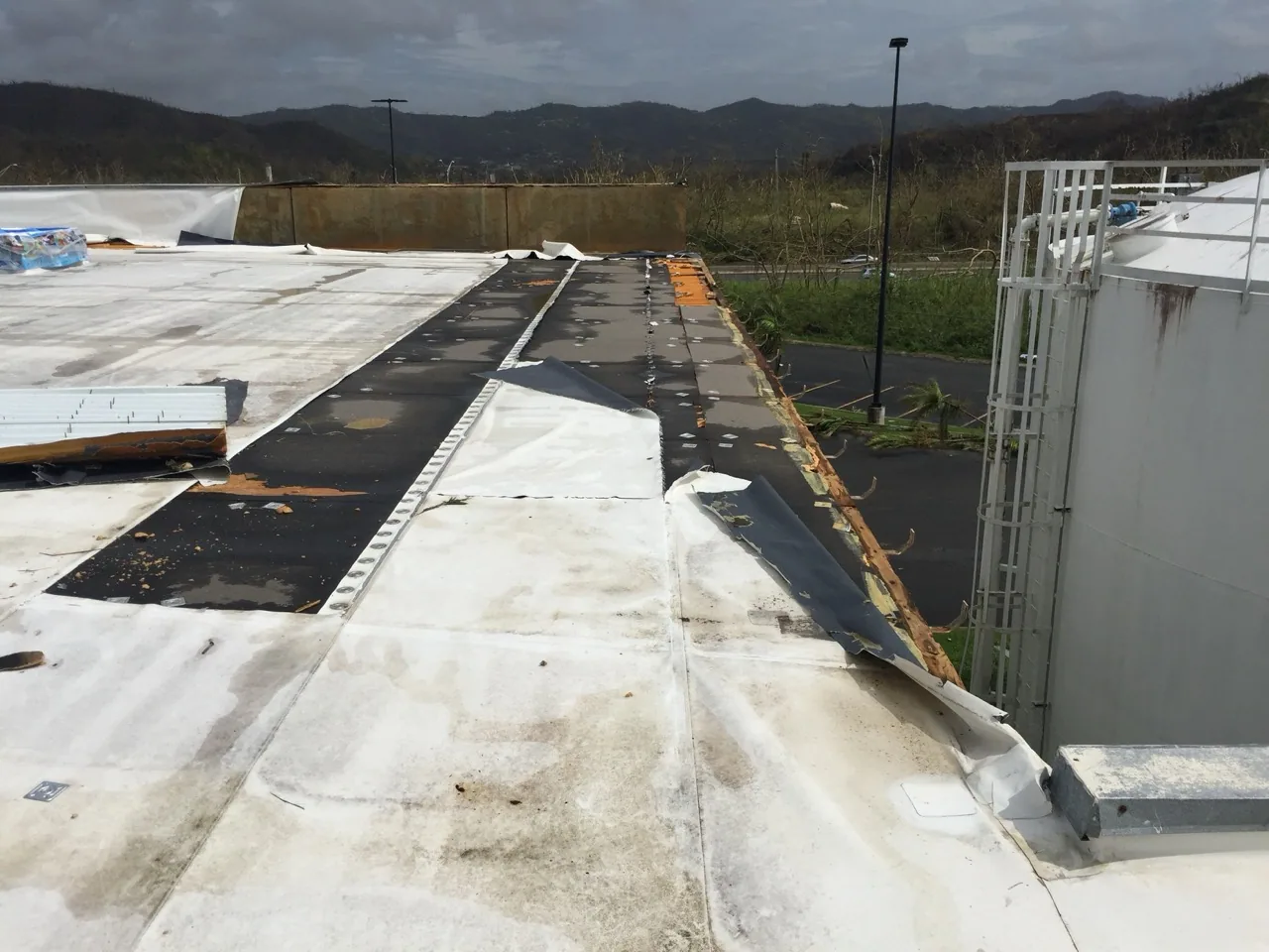 Commercial Hurricane Damage Roof Repair in Chesapeake, VA